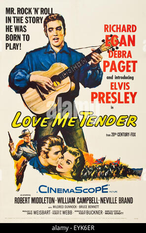 Love Me Tender - Elvis Presley - poster del filmato Foto Stock