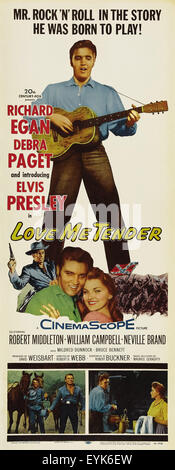Love Me Tender - Elvis Presley - poster del filmato Foto Stock