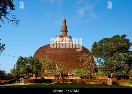 Sri Lanka, Ceylon, Nord provincia centrale e antica città di Polonnaruwa, Sito Patrimonio Mondiale dell'UNESCO, Vihara Rankot Foto Stock