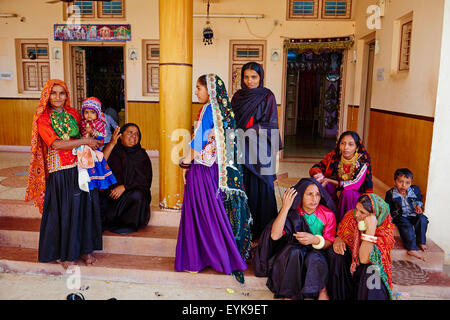 India, Gujarat, Kutch, Padhar village, Ahir gruppo etnico Foto Stock