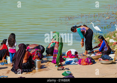 India, Gujarat, Kutch, Padhar village, Ahir gruppo etnico Foto Stock