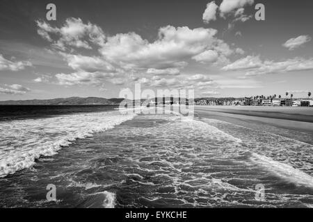 Foto in bianco e nero di popolari di Venice Beach in California del Sud. Foto Stock