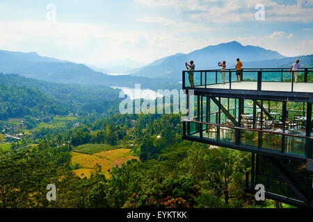 Sri Lanka, Ceylon, provincia centrale, Nuwara Eliya, il punto di vista dal tè Bush Hotel Foto Stock