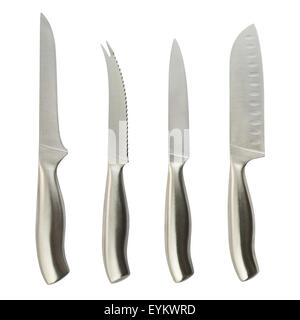 Acciaio inox coltello da cucina insieme Foto Stock