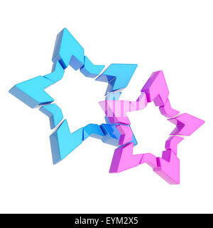 Due stelle composizione Foto Stock