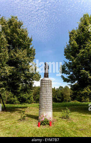 Vergine Maria statua sulla Klosterberg. Passau, Bassa Baviera, Germania Foto Stock