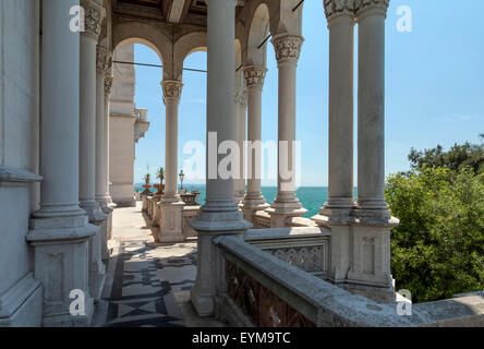 Schloss Miramare bei Triest Foto Stock