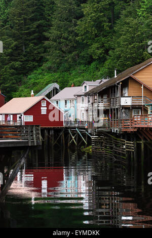 Famoso Creek Street a Ketchikan, Alaska. Foto Stock