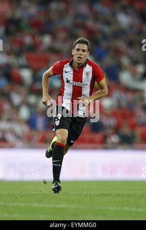 Bilbao, Spagna. Il 30 luglio, 2015. Gorka Elustondo (Bilbao) Calcio/Calcetto : UEFA Europa League qualifica 3. round match tra Athletic Club e Inter Baku alla Stadio di San Mames a Bilbao, in Spagna . © Mutsu Kawamori/AFLO/Alamy Live News Foto Stock