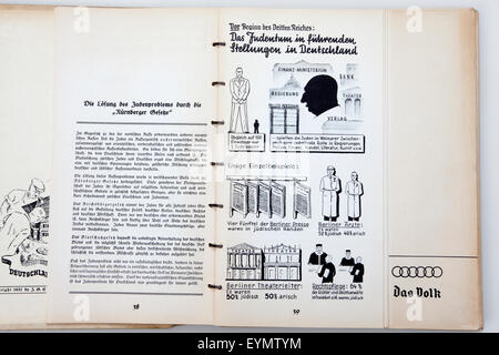 Nazi Terzo Reich guida illustrata per l'infrastruttura di Nazi-Germany 1937, Foto Stock