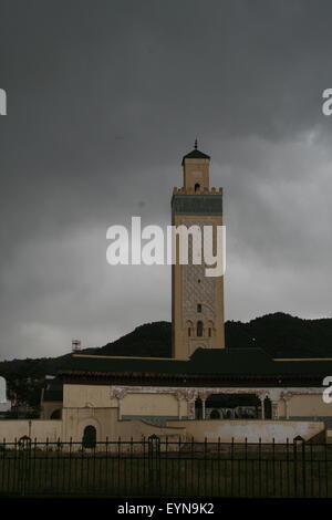 Minarat della moschea di Azur, Marocco Foto Stock