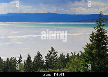 Granaglie arginamento, Highland Valley miniera di rame, Logan Lago, British Columbia Foto Stock