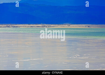 Granaglie arginamento, Highland Valley miniera di rame, Logan Lago, British Columbia Foto Stock