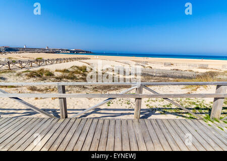 Tarifa Spiaggia dell'oceano, Cadiz, Spagna Foto Stock