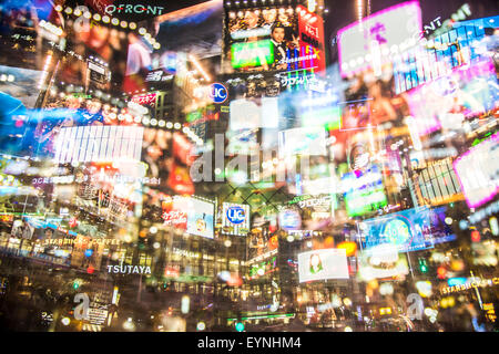 Shibuya Crossing,Shibuya-Ku,Tokyo Giappone Foto Stock