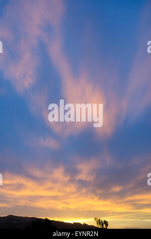 Tramonto, Titahi Bay, Porirua, Wellington, Isola del nord, Nuova Zelanda Foto Stock