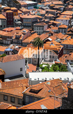 Portogallo - Porto - vista sui tetti della città Foto Stock