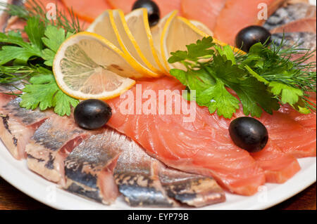 Piatto di pesce Foto Stock