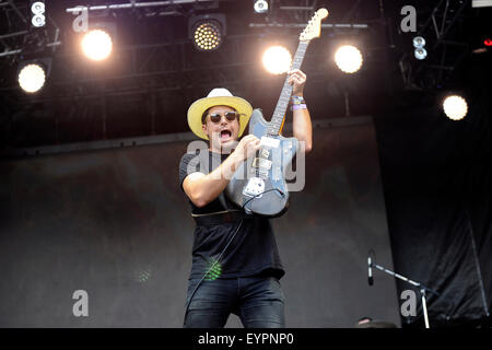 Grant Park. 01 Ago, 2015. Il 01 agosto 2015. - Delta spirito performing live durante il festival di Lollapalooza 2015 al Grant Park. Chicago, STATI UNITI D'AMERICA/picture alliance © dpa/Alamy Live News Foto Stock