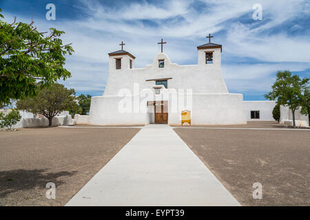 La Chiesa di Sant'Agostino in il pueblo di Isleta, Nuovo Messico, Stati Uniti d'America. Foto Stock
