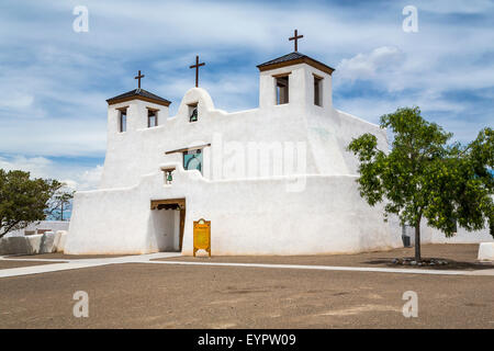 La Chiesa di Sant'Agostino in il pueblo di Isleta, Nuovo Messico, Stati Uniti d'America. Foto Stock