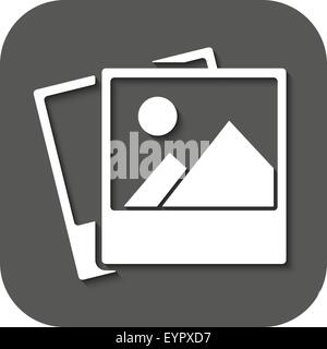 L'icona Foto. fotografia e immagine, simbolo dello snapshot. Appartamento Illustrazione Vettoriale