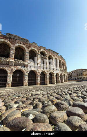 L'Italia, Veneto, Verona, Piazza Bra e l'Arena Foto Stock