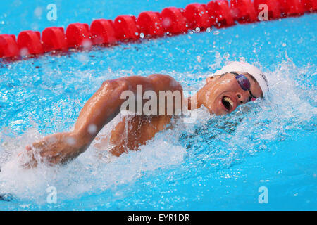 Kazan, Russia. Il 3° agosto 2015. Yuki Kobori (JPN) Nuoto : XVI Campionati del Mondo di nuoto FINA Kazan 2015 Uomini 200m Freestyle calore a Kazan Arena di Kazan, la Russia . Credito: Giovanni Osada AFLO/sport/Alamy Live News Foto Stock