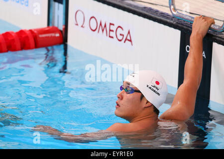 Kazan, Russia. Il 3° agosto 2015. Yuki Kobori (JPN) Nuoto : XVI Campionati del Mondo di nuoto FINA Kazan 2015 Uomini 200m Freestyle calore a Kazan Arena di Kazan, la Russia . Credito: Giovanni Osada AFLO/sport/Alamy Live News Foto Stock