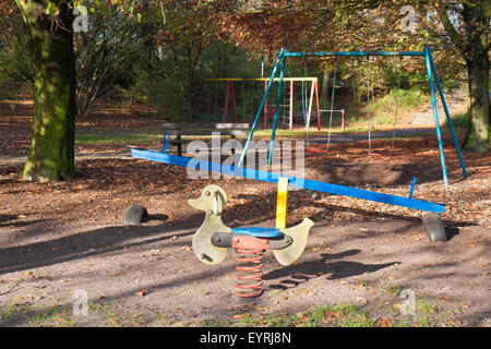 Parco giochi olandese nei boschi Foto Stock