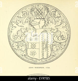 Questa immagine, da pagina 148 di "The Church Heraldry of Norfolk", raffigura gli stemmi su monumenti, asini, o iscrizioni trovate nelle chiese del Norfolk, che mostrano l'araldica locale. Foto Stock