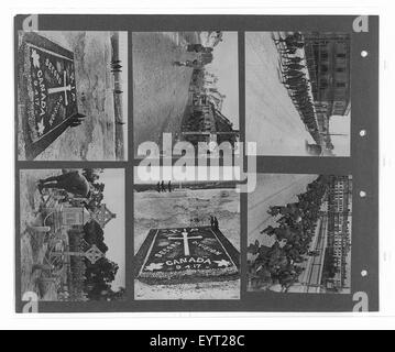 Questa immagine, tratta dalla collezione di fotografie ufficiali di guerra del Canadian War Memorials Fund, raffigura probabilmente soldati canadesi o azioni militari durante la prima guerra mondiale, che fungono da testimonianza storica del coinvolgimento del Canada nella guerra. Foto Stock