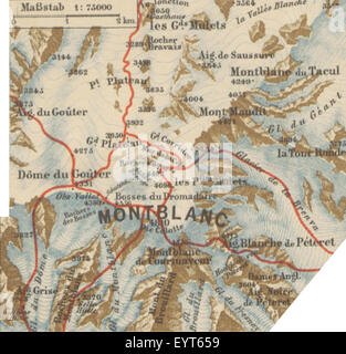 Mappa '.' estratte da Flickr 11225563006 ID immagine presa da pagina 327 di 'Der Montblanc Studien im Foto Stock