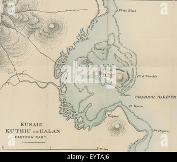 Mappa '.' estratte da Flickr 11249844696 ID immagine presa da pagina 487 di " Caroline Islands Travel Foto Stock