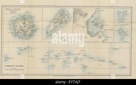 Le Isole Caroline. Viaggi in Mare delle terre poco ... Con illustrazioni ... e ... mappe, etc immagine presa da pagina 487 di " Caroline Islands Travel Foto Stock