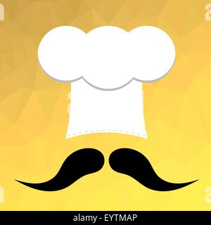 Lo Chef Hat e Mustaches Illustrazione Vettoriale