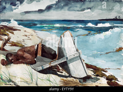 Winslow Homer, dopo l'uragano, Bahamas 1899 Disegno e acquerello. Art Institute of Chicago, Chicago, Stati Uniti d'America. Foto Stock