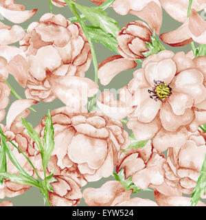 Seamless pale motivo floreale per tessili retrò e wallpaper design Foto Stock