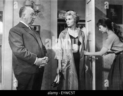 Psycho Anno: 1960 USA Direttore: Alfred Hitchcock Janet Leigh, Alfred Hitchcock immagine di scatto Foto Stock