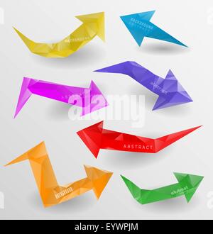 Icona a forma di freccia set. Vettore Illustrazione Vettoriale