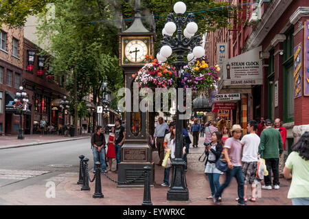 Vancouver Gastown Steam Clock.Vancouver British Columbia Foto Stock