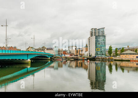 Titanic Quarter a Belfast attirando turisti da tutto il mondo Foto Stock