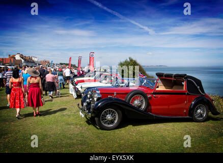 Collezionisti gatti sul display a Whitstable Classic Car Show 2015 Foto Stock