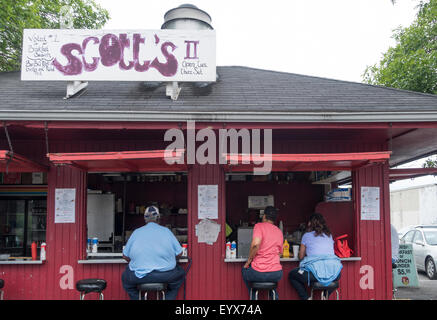 Rochester New York Public Market food stand Foto Stock