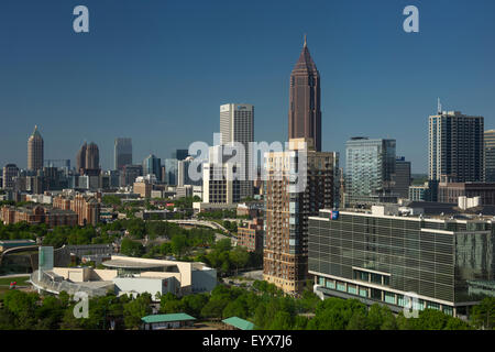 Mondo di Coca Cola PEMBERTON posto sullo skyline di downtown Atlanta in Georgia negli Stati Uniti Foto Stock