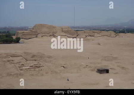 Huaca de la Luna complesso archeologico, vicino a Trujillo, La Libertad Provincia, Perù Foto Stock