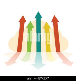 Moderna digitale cloud computing technology concetto illustrazione vettoriale. Illustrazione Vettoriale