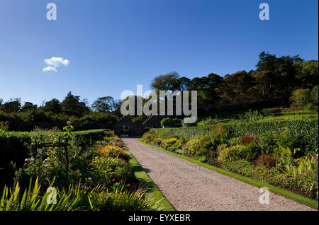 Victorian Walled Garden, Kylemore Abbey Connemara, nella contea di Galway, Irlanda. Costruito nel 1870, cadde in abbandono e riaperto 1999 Foto Stock