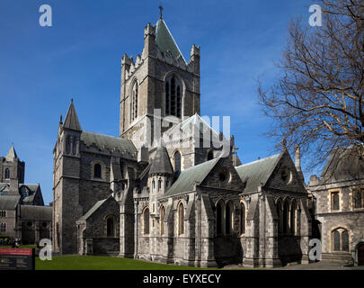 La cattedrale di Christ Church, fondata 1030, ricostruita nel 1878, Dublino, Irlanda Foto Stock