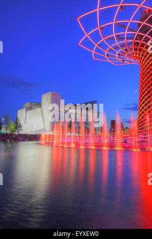 L'Albero della Vita al Lago Arena di Milano Expo 2015, Milano, Italia Foto Stock